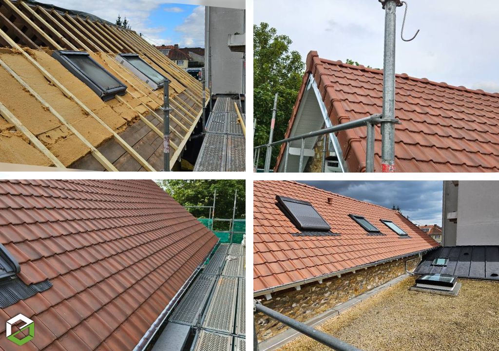R&eacute;novation toiture Taverny 95150 couvreur pose tuiles monopole isolation sous rampant velux zinguerie
